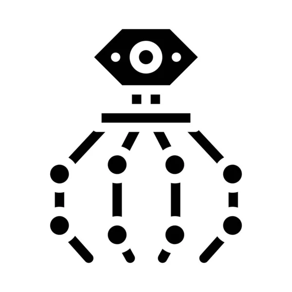 Nanobot Ausrüstung Glyphen Symbol Vektor Illustration — Stockvektor