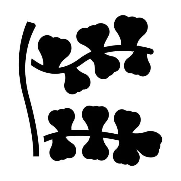 Sargassum horneri algues glyphe icône vectoriel illustration — Image vectorielle