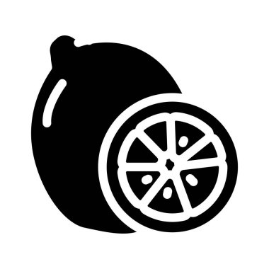 limon meyvesi sembol vektör illüstrasyonu