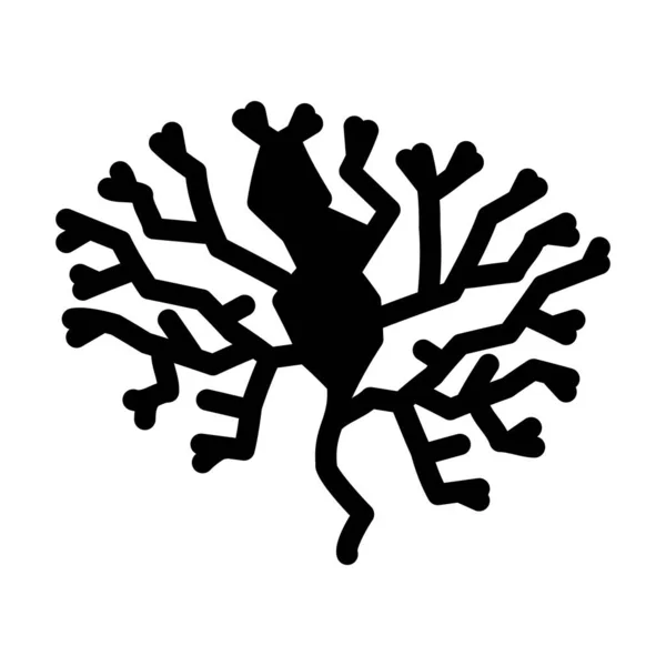 Irish moss seaweed glyph icon vector illustration — Stock Vector