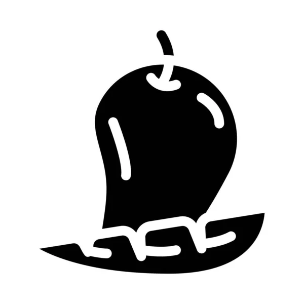 Mango fruit glyph icon vector illustration — 스톡 벡터