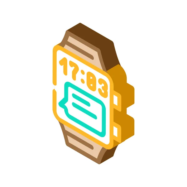 Reloj digital icono isométrico vector ilustración — Archivo Imágenes Vectoriales