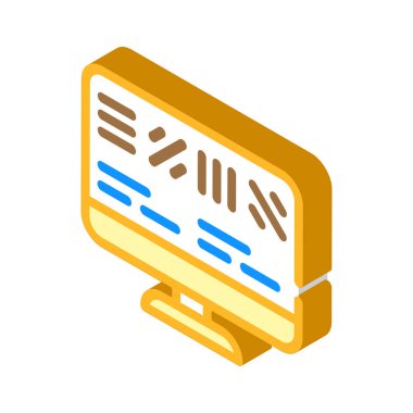 astigmatizm test göz bilimi izometrik ikon vektör çizimi