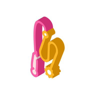 çubuk kedi oyuncağı izometrik ikon vektör çizimi