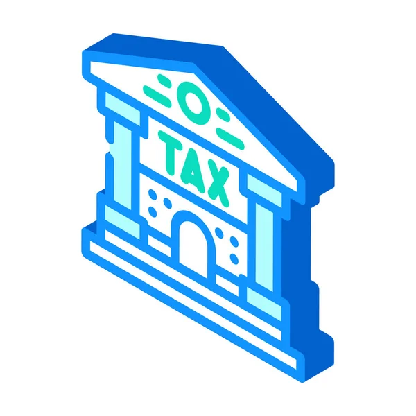 Costruzione tassa isometrica icona vettoriale illustrazione — Vettoriale Stock