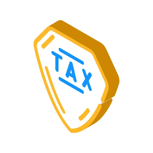 Protection tax isometric icon vector illustration — 스톡 벡터