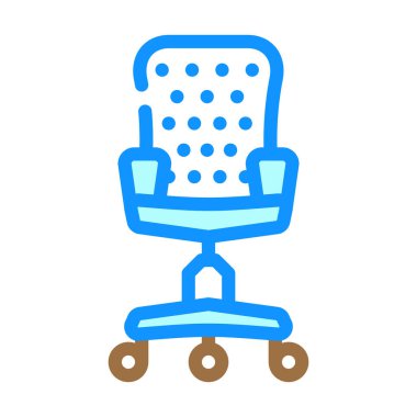 ofis mobilyası renk vektör illüstrasyonu