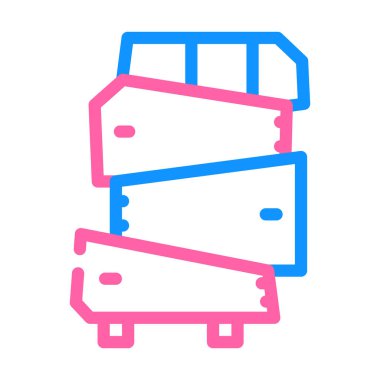 Standart olmayan mobilya rengi vektör illüstrasyonu