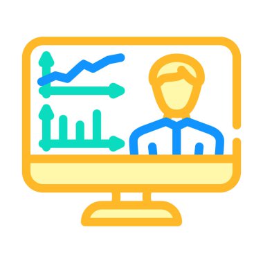 Çevrimiçi renk ikonu vektör illüstrasyonunu araştırma becerileri