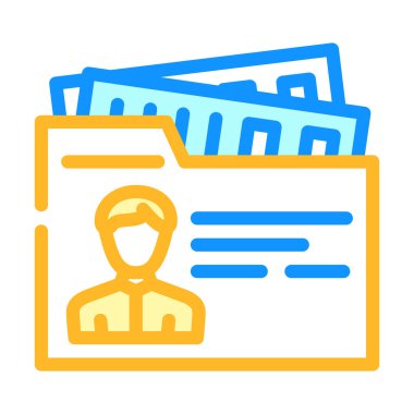 özel iş adamı renk ikonu vektör illüstrasyonu