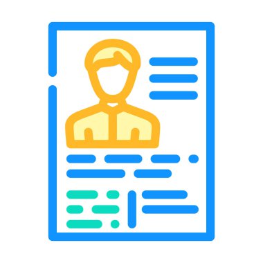 uygulama formu cv renk vektör çizimi