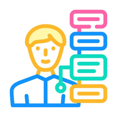 İnsan nitelikleri renk ikonu vektör illüstrasyonu