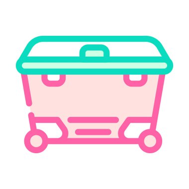 atık kabı renk vektör illüstrasyonu