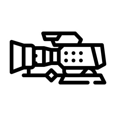 video kamera hattı simgesi vektör illüstrasyonu