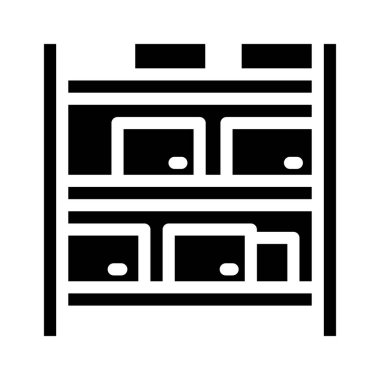 depo mobilyaları sembol vektör illüstrasyonu