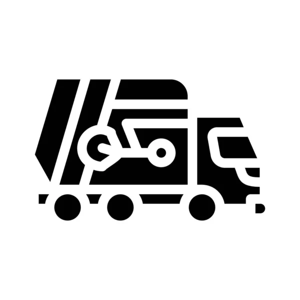 Сміття вантажівка гліф значок Векторні ілюстрації — стоковий вектор