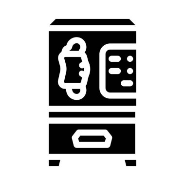 Tıbbi maske otomat sembolü vektör illüstrasyonu