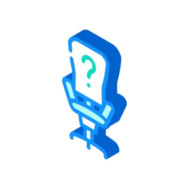 çalışan araması izometrik ikon vektör çizimi