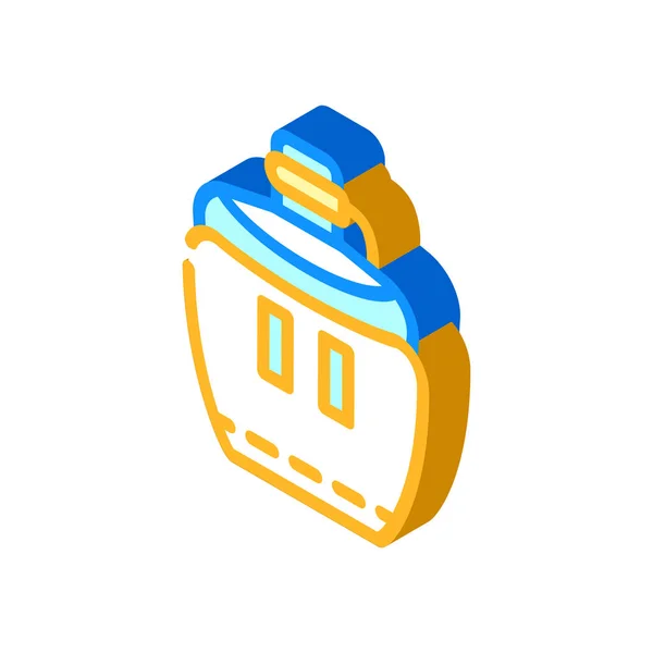 플라스크 음료 isometric icon vector illustration — 스톡 벡터