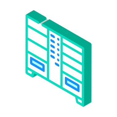 Çift otomat izometrik ikon vektör çizimi