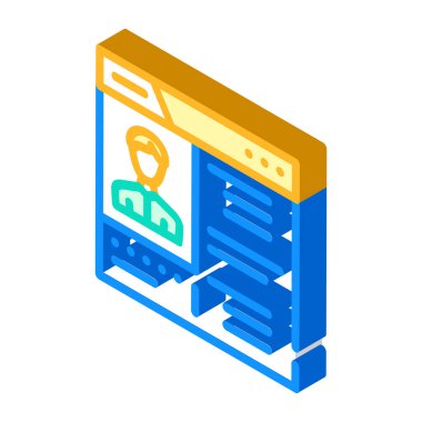 konferans sohbet izometrik vektör illüstrasyonuName