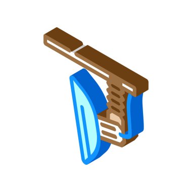 yumuşak kutu lambası izometrik ikon vektör çizimi