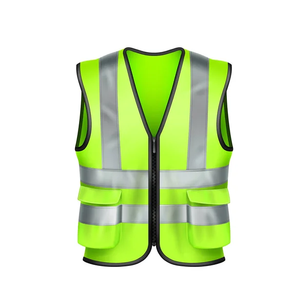 Gilet di sicurezza Road Worker Protection Clothes Vector — Vettoriale Stock