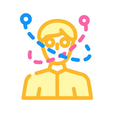 Deli adam renk ikonu vektör illüstrasyonu