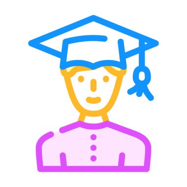 Erkek renk ikonu vektör illüstrasyonunu çalış