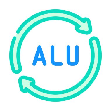 alüminyum geri dönüşüm paketi renk vektör çizimi