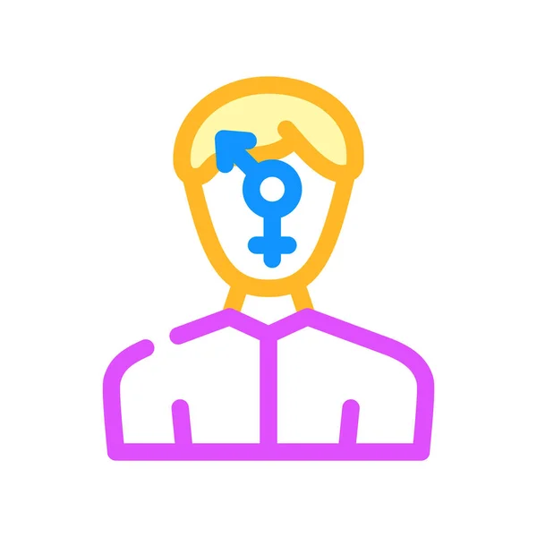 Gender change man color icon vector illustration — Stock Vector