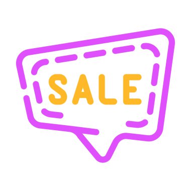 çerçeve satışı renk ikonu vektör resimlemesi