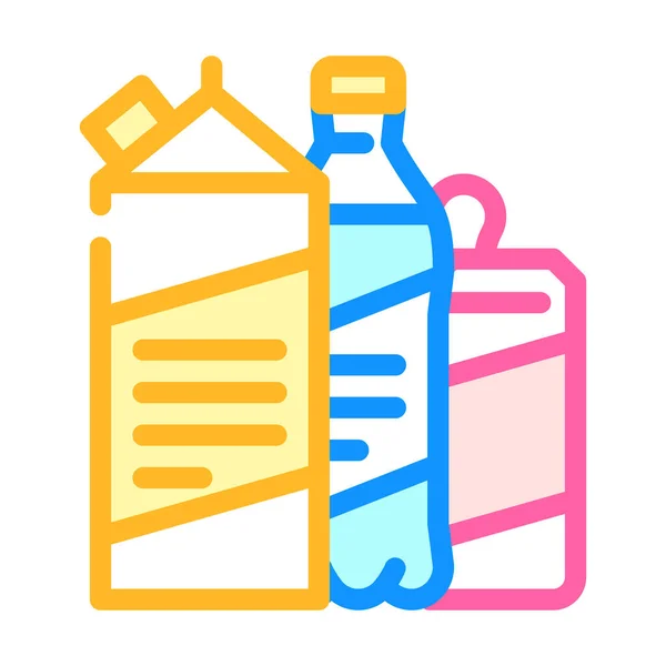 Milk drink color icon vector illustration — Stock Vector