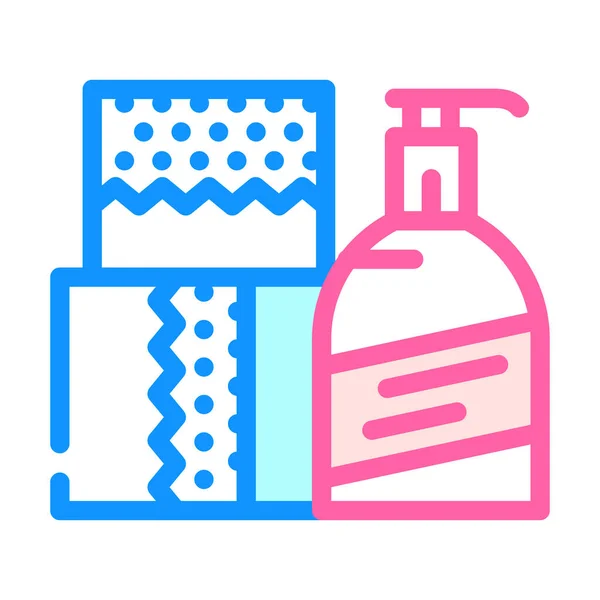 Sanitaire product afdeling kleur pictogram vector illustratie — Stockvector