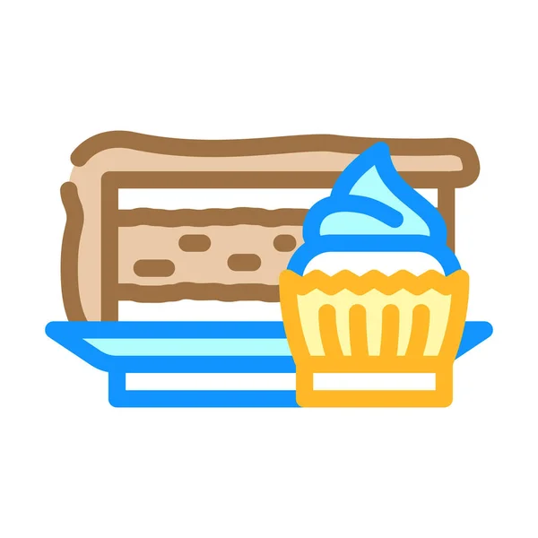 Postre departamento color icono vector ilustración — Archivo Imágenes Vectoriales