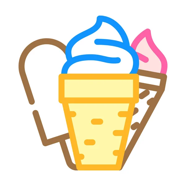 Ice cream department color icon vector illustration — Stock Vector