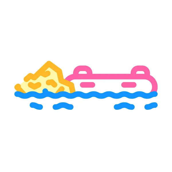 rafting water sport color icon vector illustration