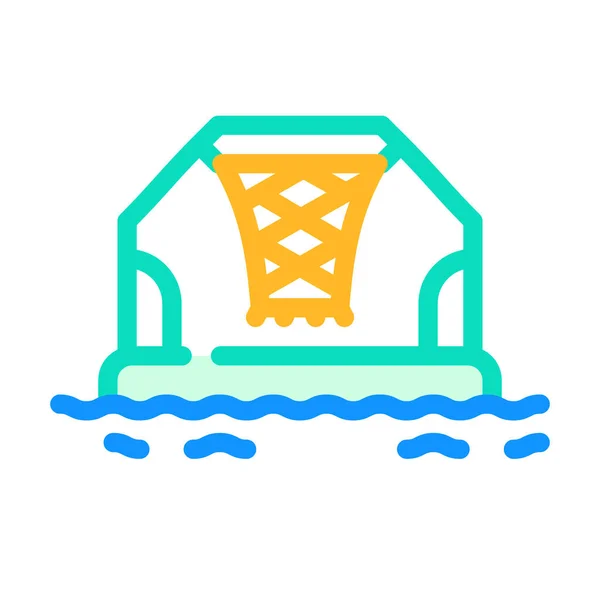 Wasser Basketball Farbe Symbol Vektor Illustration — Stockvektor