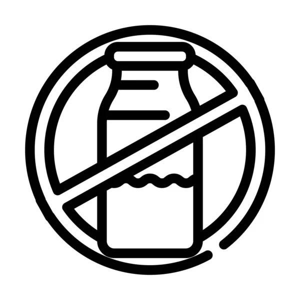 Laktose Milchprodukt freie Linie Symbol Vektor Illustration — Stockvektor