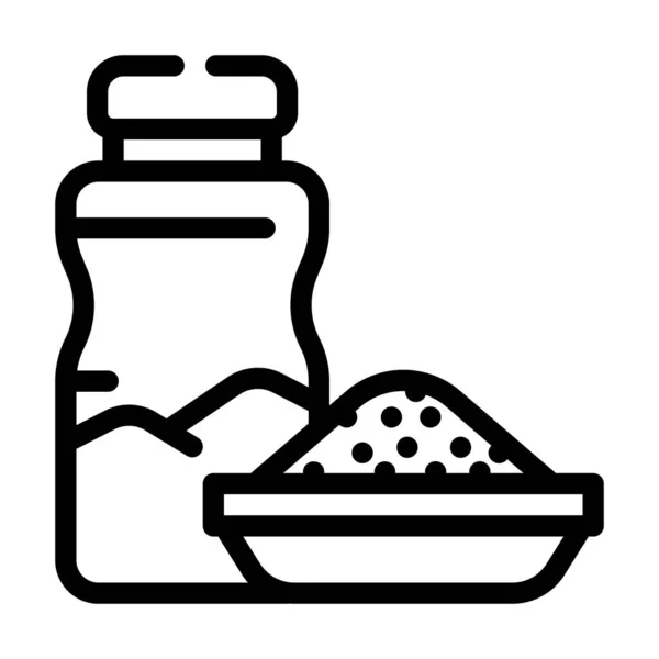 Desayuno comida departamento línea icono vector ilustración — Archivo Imágenes Vectoriales