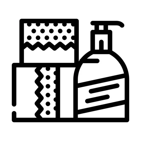 Sanitaire product afdeling lijn pictogram vector illustratie — Stockvector