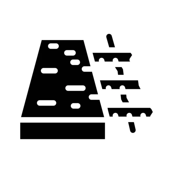 Stahlbetonboden Glyphensymbol Vektor Illustration — Stockvektor
