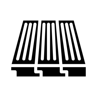 Ahşap katman taban simge vektör çizimi