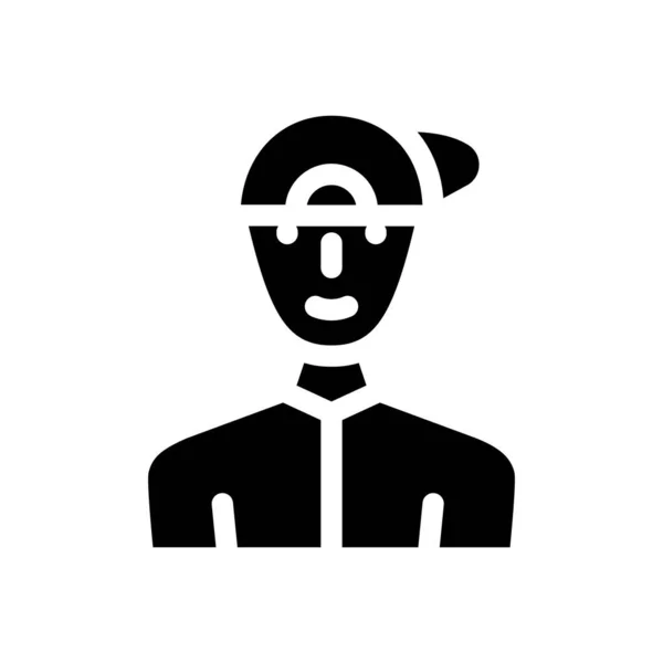 Childhood teenager man glyph icon vector illustration — Stock Vector