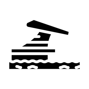 yüzen su sporu sembolü vektör çizimi