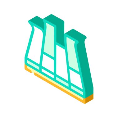 modüler pva kapağı zemin izometrik ikon vektör çizimi