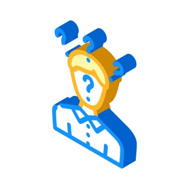 erkek izometrik ikon vektör illüstrasyonu aranıyor