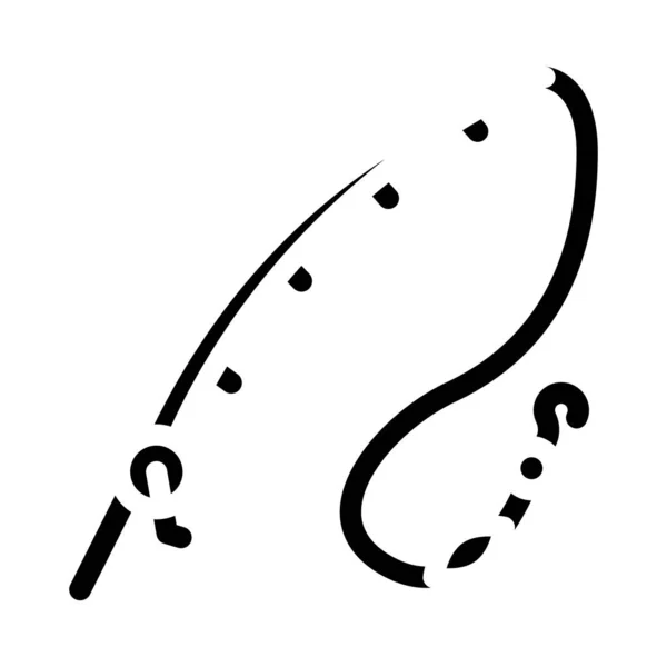 Pêche sport nautique glyphe icône vectoriel illustration — Image vectorielle