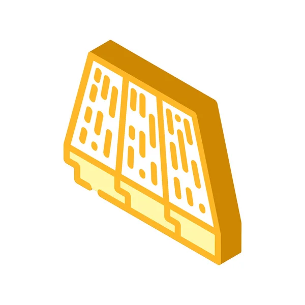 Plancher de la couche de bois icône isométrique illustration vectorielle — Image vectorielle