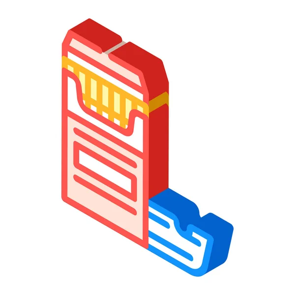 Cigarettes and ash tray isometric icon vector illustration — Stock Vector